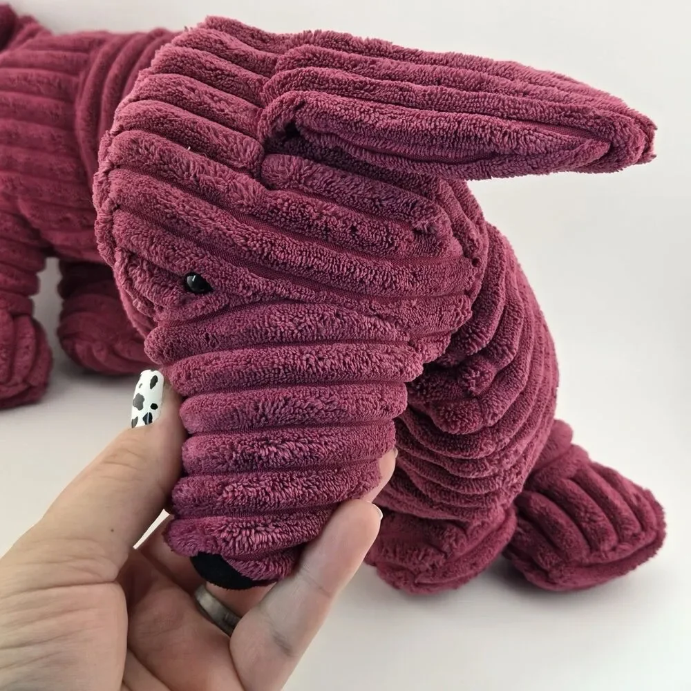 JELLYCAT London Cordy Roy Dachshund Dog Burgundy Plush Animal Toy